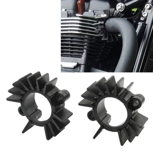 Black Exhaust Pipe Head Heat Sink Fixing Clips For STREET SCRAMBLER 2017-2023 - Bild 1 von 11