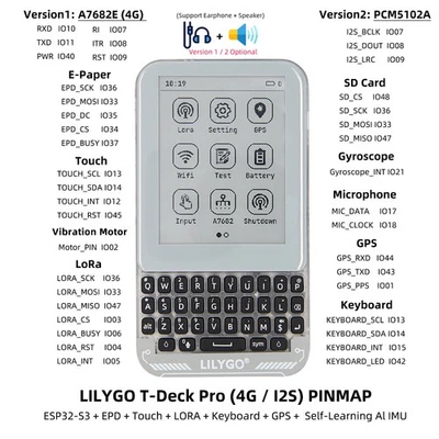 LILYGO T‑Deck Pro ESP32‑S3 Development Board with 3.1″ E‑Paper, LoRa, GPS, Mic &