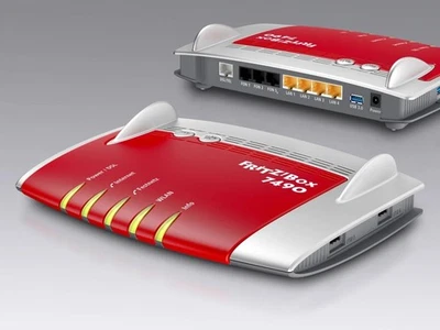 AVM Router Fritzbox 7490 - VDSL/ADSL - WiFi (Mesh) - Gigabit | Deutsche Version - Bild 1 von 2