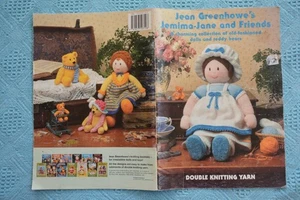 Jean Greenhowe's Knitted JEMIMA-JANE DOLLS & Friends. Knitting Pattern Booklet - Foto 1 di 1
