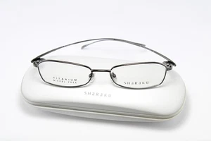 SHARAKU 60-0059 C3 Vintage Eyeglasses Gun-Gray Made in Japan TITANIUM MURAI - Picture 1 of 10