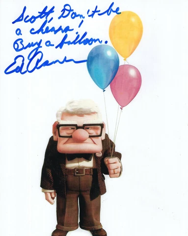 ED ASNER HAND SIGNED 8x10 PHOTO+COA      CARL FROM UP WITH BALLOON     TO SCOTT Cover