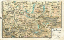 Austria map 1902 postcard Malaczka Malacky Slovakia cancel Fried Ernst Brandt Ed