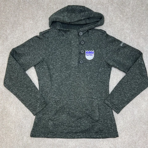 Columbia Sacramento Kings Hoodie Womens Medium Gray Pullover Fleece Lined Adult Cover