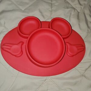 Disney The First Years Mickey Mouse Silicone Sectioned Plate Placemat Red