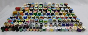 Lot Of 100 Vintage Spools Sewing Thread Singer DMC J&P Coats & Clark Molnlycke - Picture 1 of 16
