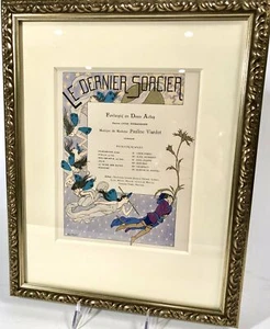 1898 LE DERNIER SORCIER Program, Boutet de Monvel, Framed Chromolithograph - Picture 1 of 5