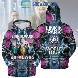Felpa con cappuccio BG Linkin Park 1996-2024 From Zero World Tour XS-5XL - Foto 1 di 4