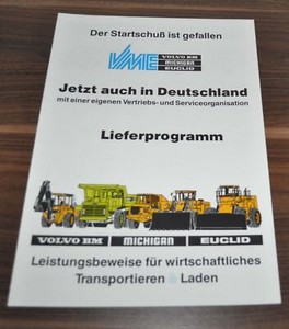 VME Volvo BM Michigan Euclid Dump Truck Loader Dumper Brochure Prospekt