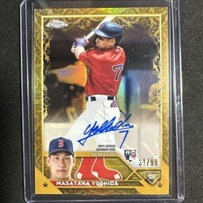 2023 Topps Chrome Gilded Collection Masataka Yoshida On-Card Rookie Auto 31/99