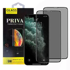 Protector de pantalla de privacidad, película de vidrio templado amigable con estuche - paquete de 2 - Imagen 1 de 6