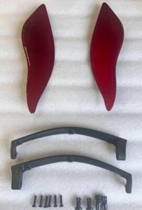 OS&D Advanblack Ember Red Sunglo FAIRING AIR DEFLECTORS FOR 14+ HARLEY - Foto 1 di 10