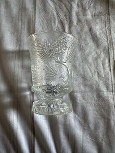 Tiara Glassware Ponderosa Pine 6” Footed Juice Glass Vintage Set Of 4 - Picture 1 of 4