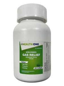 Health One Extra Strength Gas Relief - 125 mg Simethicone - 365 ct - Exp 07/27 - Picture 1 of 3