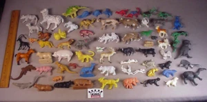 Vintage Plastic Wild & Farm Animals Dinosaur Toys figures for playsets 68 pieces - Picture 1 of 10