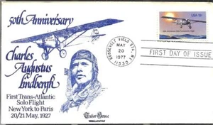 FDC SC#1710 50th Anniversary of Lindbergh NY - Paris Flight 1st Tudor House - Picture 1 of 1