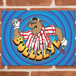 BULLSEYE TV Metal Signs Man Cave Wall Shed Bar Poster Vintage Retro Tin Sign UK - Picture 1 of 3