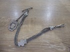 QUALITY  ANTIQUE SOLID  SILVER  ALBERTINA POCKET WATCH CHAIN