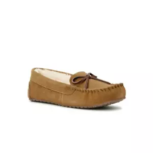 Joyspun Damen-Mokassin-Slipper aus echtem Wildleder NEU - Bild 1 von 7