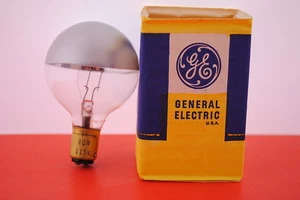 Tazón de plata con luz puntual médica GE, 40 vatios, G16-1/2, 115 voltios, bombilla nueva - Imagen 1 de 4