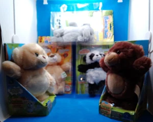 Babble Budz Mini Elefante Panda León Oso de Peluche Lote 5 Clip n Go Paquete Nuevo de Lote Antiguo - Imagen 1 de 7