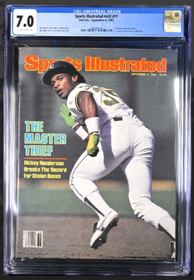 Rickey Henderson Sept 1982 Sports Illustrated First Cover CGC 7.0 Master Thief - Image 1 of 3