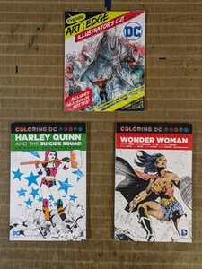DC Comics Coloring Book LOT Wonder Woman, Harley Quinn, Crayola ART EDGE Jim Lee - Imagen 1 de 12