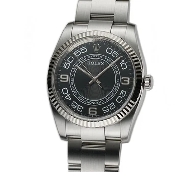 Rolex Oyster Perpetual 36 mm sin fecha bisel estriado esfera negra serie M 116034 Foto 1 de 4