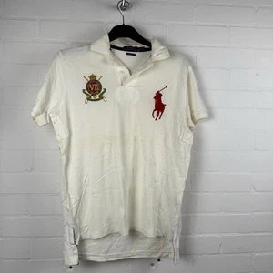 Ralph Lauren Polo Shirt Men’s M Custom Fit Embroidered Logo White Cotton - Picture 1 of 6
