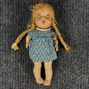 1930s Horsman Jo Jo Composition Doll With Blonde Mohair Wig & Brown Eyes 12" - Picture 1 of 8