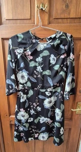 Floral Dress Size 10 3/4 Sleeves, Above The Knee Length, Red Herring, Worn - Picture 1 of 3
