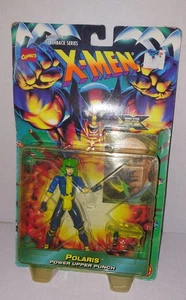 Vintage 1996 ToyBiz XMen Polaris Actionfigur beschädigte Karte vergilbt - Bild 1 von 8