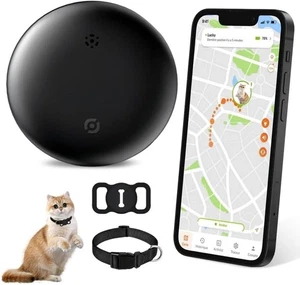 WDKXCN Mini GPS Cat Tracker iOS Only, Waterproof Pet Dog Cat Collar Locator - Picture 1 of 9