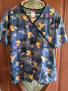 Disney Bambi Scrub Top Size Large Lost In The Woods - Picture 1 of 4