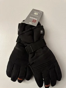 NEW Swiss Tech Boys Black Winter Ski Gloves Size S-M Waterproof NWT - Picture 1 of 3