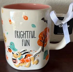 Disney Rae Dunn Pluto FRIGHTFUL FUN Halloween 18 oz Mug NWT - Picture 1 of 5