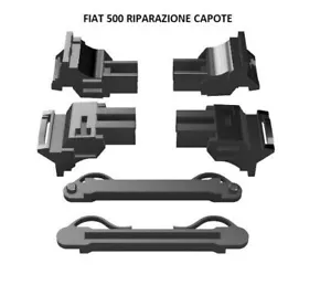 kit completo riparazione capote fiat 500 Cabrio guide tettuccio tettino 500C. - Foto 1 di 4
