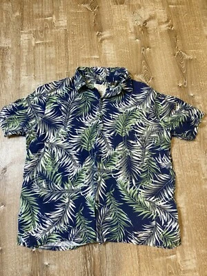 Tasso Elba Island Mens Short Sleeve Floral Silk Linen Shirt Palm print Size XL - Image 1 of 4