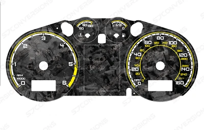 Seat Ibiza 6L Diesel ST Style Forged Carbon Dial Cards 8 Colours Gauges - Bild 1 von 4