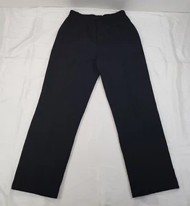 LB THE COLLECTION WAIST W28" L30 WOMENS BLACK THICK WOOL STRAIGHT TROUSERS PANTS - Picture 1 of 24