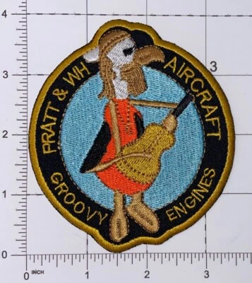 USAF Pratt & Whitney Aircraft Groovy Engines Patch Hook & Iron-On Repro New A74 - Image 1 of 2