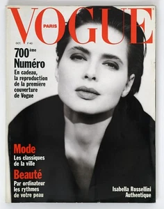 VOGUE PARIS Magazine No.700 October 1989 - ISABELLA ROSSELLINI, FURS - Picture 1 of 14