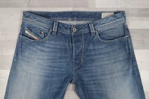 Pantalones de mezclilla para hombre Diesel LARKEE regulares rectos azules W34 L30 lavado 008XR - Imagen 1 de 14