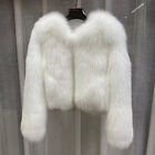 Women Real Fur Coat Full Pelt Luxury Warm Fashion Short Fur Jacket Overcoat