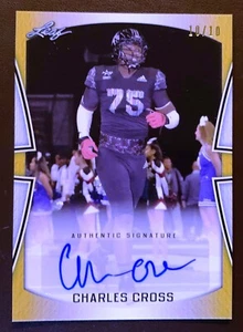CHARLES CROSS Mississippi State Bulldogs 2019 Leaf Certified AUTOGRAPH #'d 10/10 - Picture 1 of 1