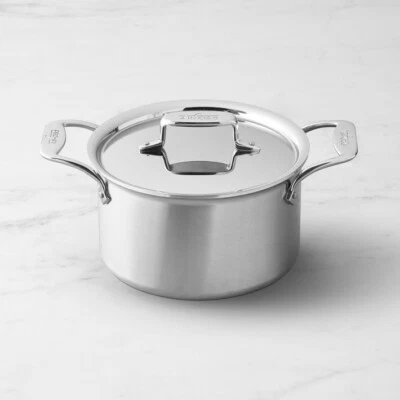 All-Clad BD552043 D5 Brushed 5-Ply 4-qt Soup Pot with Lid (Scratch-Dent )