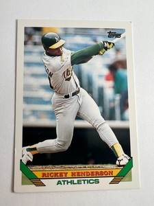 1993 Topps - #750 Rickey Henderson Oakland A's - Style Dog