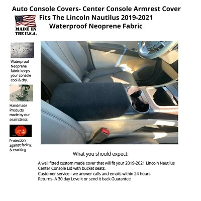 Cubierta de reposabrazos central de consola material de neopreno para Lincoln Nautilus- SB3N Foto 1 de 2