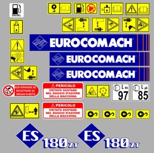 eurocomach ES 180 ZT decalcomanie adesivi tutti i modelli disponibili - Imagen 1 de 1