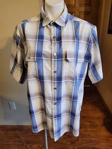  Alpine Design Mens Short Sleeve Button Down Shirt Large - Picture 1 of 4